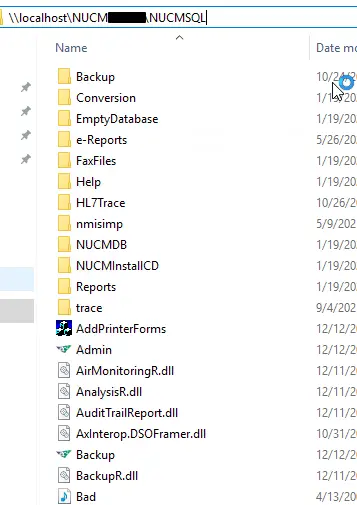 NMIS sample installation directory - the redacted value is the customer number